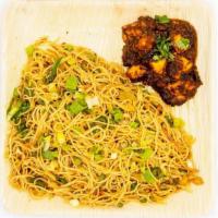 Ginger Paneer Noodles · Hakka Noodles street style made with an assortment of vegetables and served with half portio...
