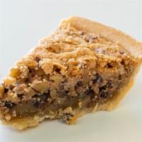 Derby · Bourbon Chocolate Pecan Pie

Free of:  gluten/dairy/soy/corn/peanuts

Slice.