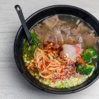Lan Zhou Spicy Beef Noodle Soup. · Spicy.