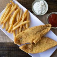 Fried Fish Basket · Your choice of catfish or tilapia with a side of fries, fried rice or house salad.