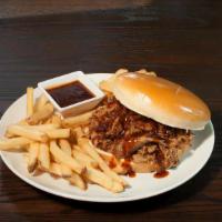 One Meat Sandwich · Choice of  pulled pork, turkey, smoked chicken, or sausage