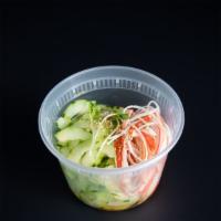 Cucumber Sunomono With Crab * · crab stick, sliced cucumber, light soy vinegar, sesame seeds, radish sprouts
* indicates coo...