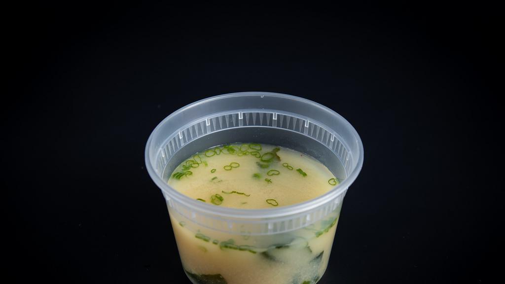 Miso Soup * · fermented soybean paste soup, green onions, tofu, seaweed
* indicates cooked item