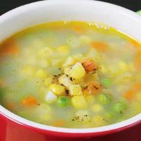 Veg Sweet Corn Soup · special thick soup with cabbage, carrot and creamy corn.