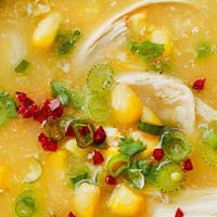 Chicken Sweet Corn Soup · special thick soup with cabbage, carrot, chicken and creamy corn.
