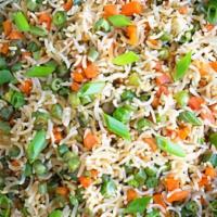 Veg Desi Fried Rice · Vegetarian. Flavored basmati rice cooked with vegetables in desi style.