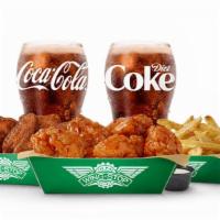 Meal For 2 Bone-In Wing Combo · 15 pc with 2 sides (Fries or Veggie Sticks). Two 20 oz Fountain Drink