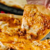 Fretta Pizza · Most popular. Our famous spicy fretta sauce with chicken.