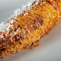 Crazy Corn · Char-grilled corn, cotija, chipotle aioli, squeeze of lime, tajin.