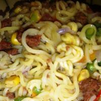 Meshai Noodles & Egg · stir fry indomie noodles