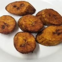 Fried Plantains · Six pieces ripened sweet plantains.