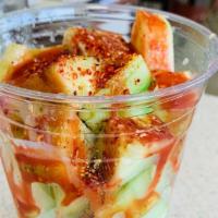 Cucumber Cup · Cucumber with Lime, chili & Chili powder Mix.