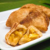 Peach Jackfruit Empanada (3 Pieces) · This sweet half moon pastry is filled with sweet peaches and jackfruit--seasoned with a hint...
