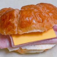 Double Ham, Egg And Cheese · 2 Meats: Double Ham (4 slices), Egg and Cheese Croissants
