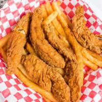 Fried Chicken Tender Basket · Comes with Cajun Fries.