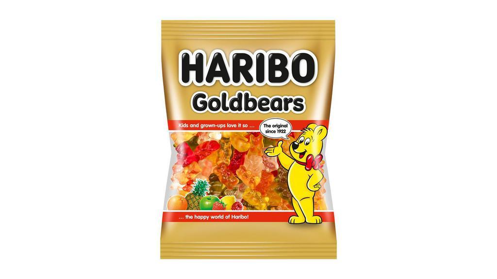 Haribo Gold Bears Gummi · 5 oz. Everyone knows them – and for good reason. After all, this unmistakable original has delighted fans around the world since 1922. With flavors ranging from pineapple to strawberry, the five colorful Goldbears represent one thing above all else: irresistible joy that’s fun to share.