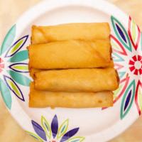 Vegetables Spring Roll · Deep fried rolled up with cabbage, carrots, and celery.