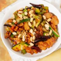 Spicy Kung Pao · Spicy. Sautéed carrot, celery, bell pepper, onion, zucchini, baby corn, water chestnut, and ...