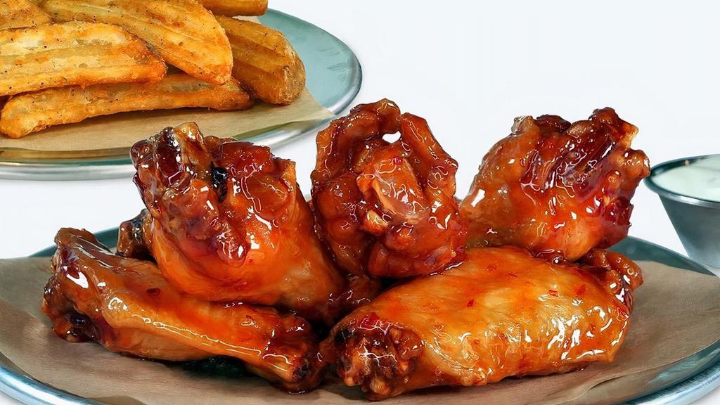 Original Wing Combos And Baskets For One  · Choose your favorite sides, flavors and dip. Add a bottled drink to make it a meal. Small Medium or Large combos available.