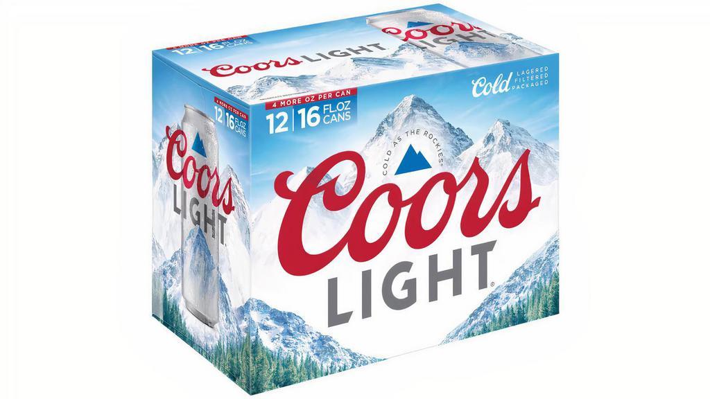 Coors Light Beer American Light Lager Beer (16 Oz X 12 Ct) · 