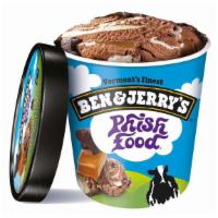 Ben & Jerry'S Phish Food 16 Oz · Chocolate ice cream with gooey marshmallow swirls and caramel swirls and fudge fish.