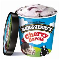 Ben & Jerry’S Cherry Garcia 16 Oz · Cherry ice cream with cherries and fudge flakes.