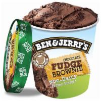 Ben & Jerry'S Non-Dairy Chocolate Fudge Brownie 16 Oz · Chocolate non-dairy frozen dessert with fudge brownies. Made with almond milk.