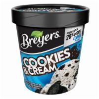 Breyers Cookies & Cream 16 Oz · Dive into Breyers® rich and creamy vanilla loaded with scrumptious, crème-filled chocolate c...