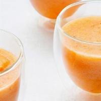 Energy Infused Mango Smoothie · Mangoes, greek yoghurt, orange, lemon juice, celery, maple syrup