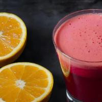 Orange And Beet Juice · Orange, lemon (with skin), beet