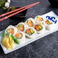Classic Salmon Roll · Six to eight pieces of salmon roll.