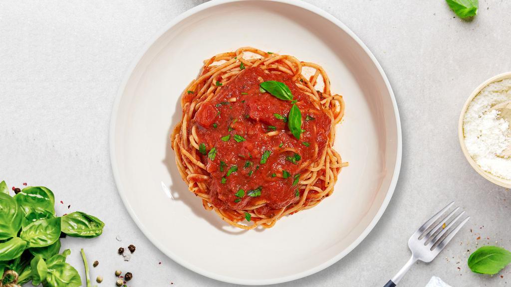 Spaghetti · Spaghetti pasta served with meatballs, meat sauce, Italian sausage, mushrooms or just marinara.