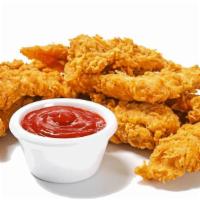 Kid'S Chicken Strips Meal · Two pieces. Served with small fries and a drink.