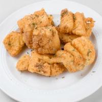Golden Fried Catfish (3) · Served with potato salad and your choice of one side item.