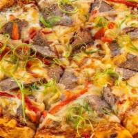 Meatball Pizza · Sliced meatballs, marinara, fresh mozzarella, peppers, and onions.. Contains: allium & garli...