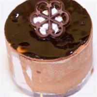 Chocolate Mousse Cake · Chocolate sponge cake iced with chocolate French buttercream.