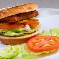 Fish Sandwich  · ¼ Fried Cod Fish, Lettuce, Tomato, dill Pickles, tartar Sauce
