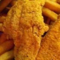 Fried Catfish & Taters · Catfish filets served with real potatoes, hand cut and deep-fried. Catfish is seasoned and c...