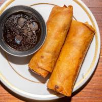 Two Egg Rolls · Hand-rolled with thai chili sauce.