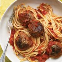 Spaghetti With Meatballs · Hand-rolled with Italian marinara sauce.