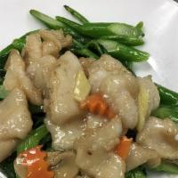 中芥鱼片 / Sautéed Fish Filet With Chinese Broccoli · 
