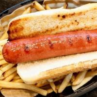 *Kids Hot Dog · Your choice of shoestring fries, sweet tots or apple sauce for side item. Kids meal also com...