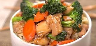 Ginger Broccoli 芥兰 · Sauteed broccoli , carrot with ginger brown sauce or garlic sauce.