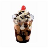 Mud Sundae · Two scoops of frozen custard layered with marshmallow crème and chocolate syrup, topped with...
