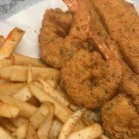 Catfish & Fries · Seasoned fresh fish fillets battered deep fried to a golden perfection with a salad and seas...