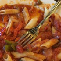 Sausage & Pepper Parmigiana · Green Peppers, Onions, and Marinara Sauce.