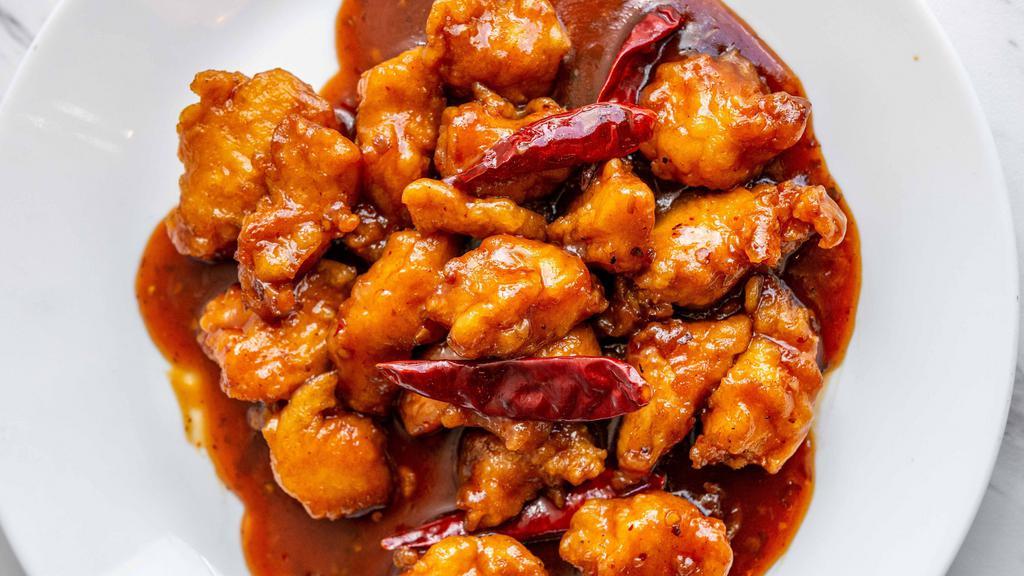 General Tso Chicken Dinner Specials · Hot and spicy. Served with choice of side, soup and appetizer.