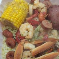 Crawfish/Shrimp Boil · Louisiana Style Shrimp/Crawfish sometimes with Crab Boil. Note: other seafoods, veggies blen...