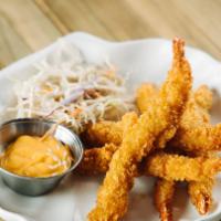 Shrimp Tempura · (5 piece) deep-fried shrimp with special sauce and house salad.