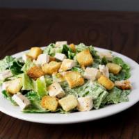 Caesar Salad Small · An Italian classic romaine lettuce tossed with Caesar dressing, fresh Parmesan cheese, and c...